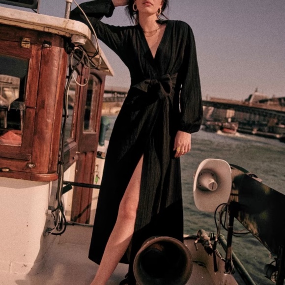 Sezane Gizeh Dress Noir. - Size 40 - Picture 1 of 6